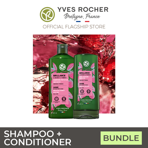 Shine Protective Shampoo and Conditioner Bundle for Colored and Dull Hair by YVES ROCHER (New Packaging)