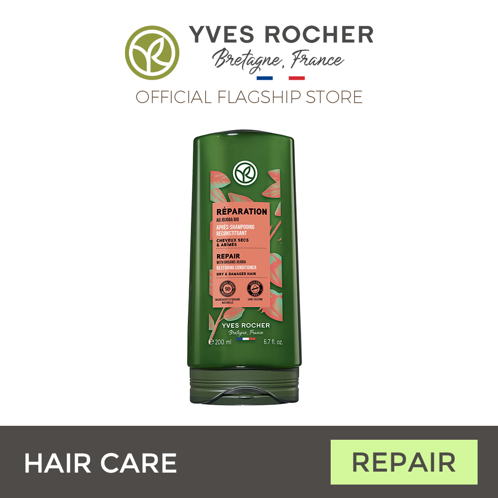 Repair and Restoring Conditioner 200ml for Dry, Damaged, and Frizzy Hair by YVES ROCHER - Shampoo on SALE Hair Care (New Packaging)