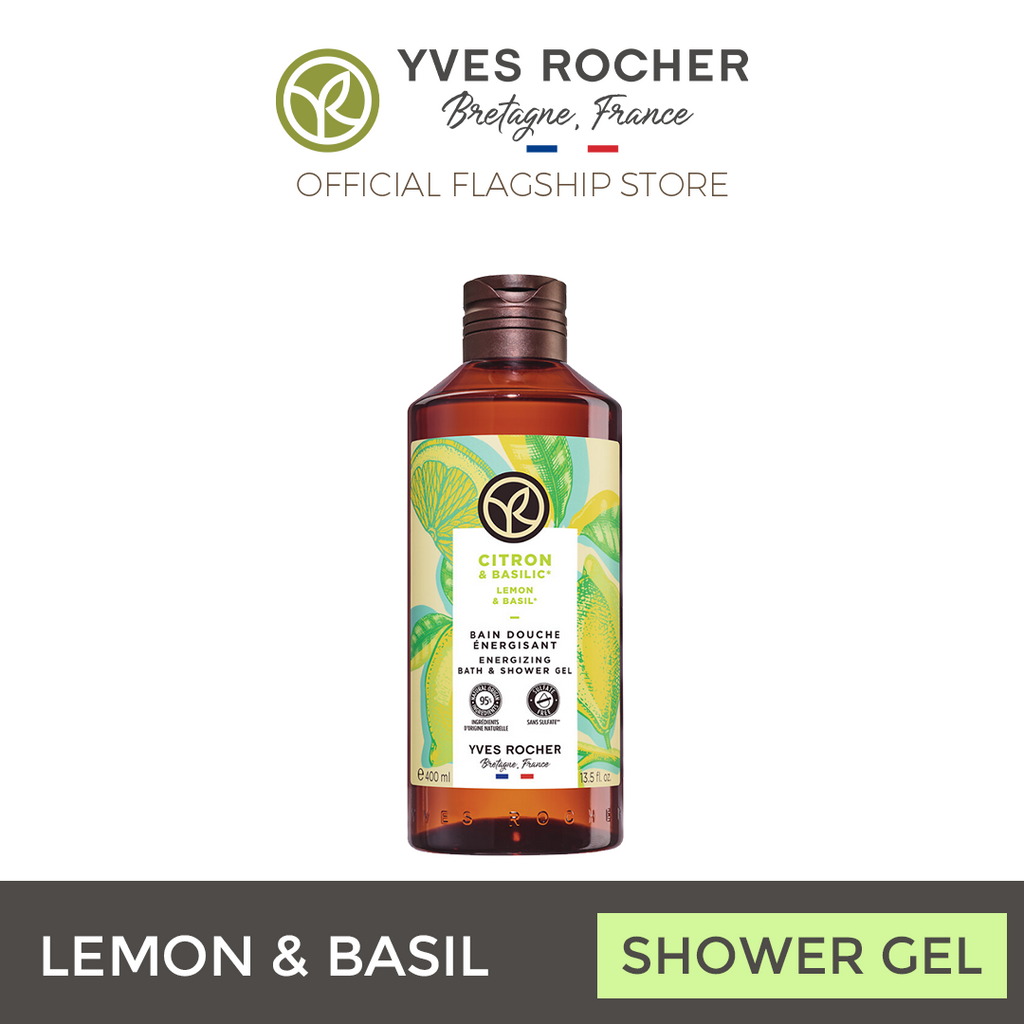 Lemon & Basil Body Wash Shower Gel 400Ml by YVES ROCHER