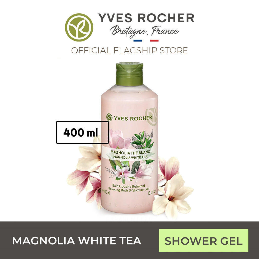 Yves Rocher Magnolia White Tea Body Wash Shower Gel 400ml - Plaisirs Nature