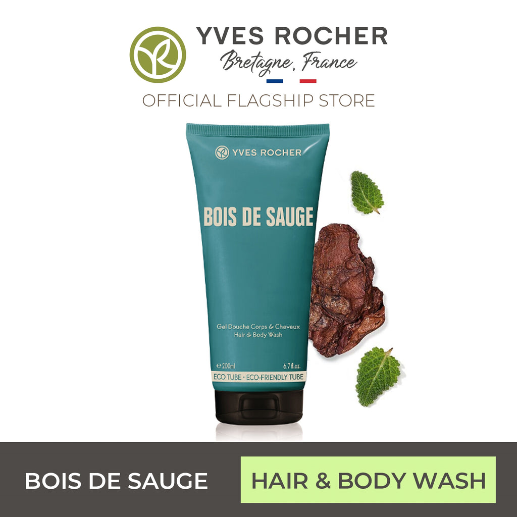 Yves Rocher Bois de Sauge Body Wash Hair & Body Shampoo 200ml