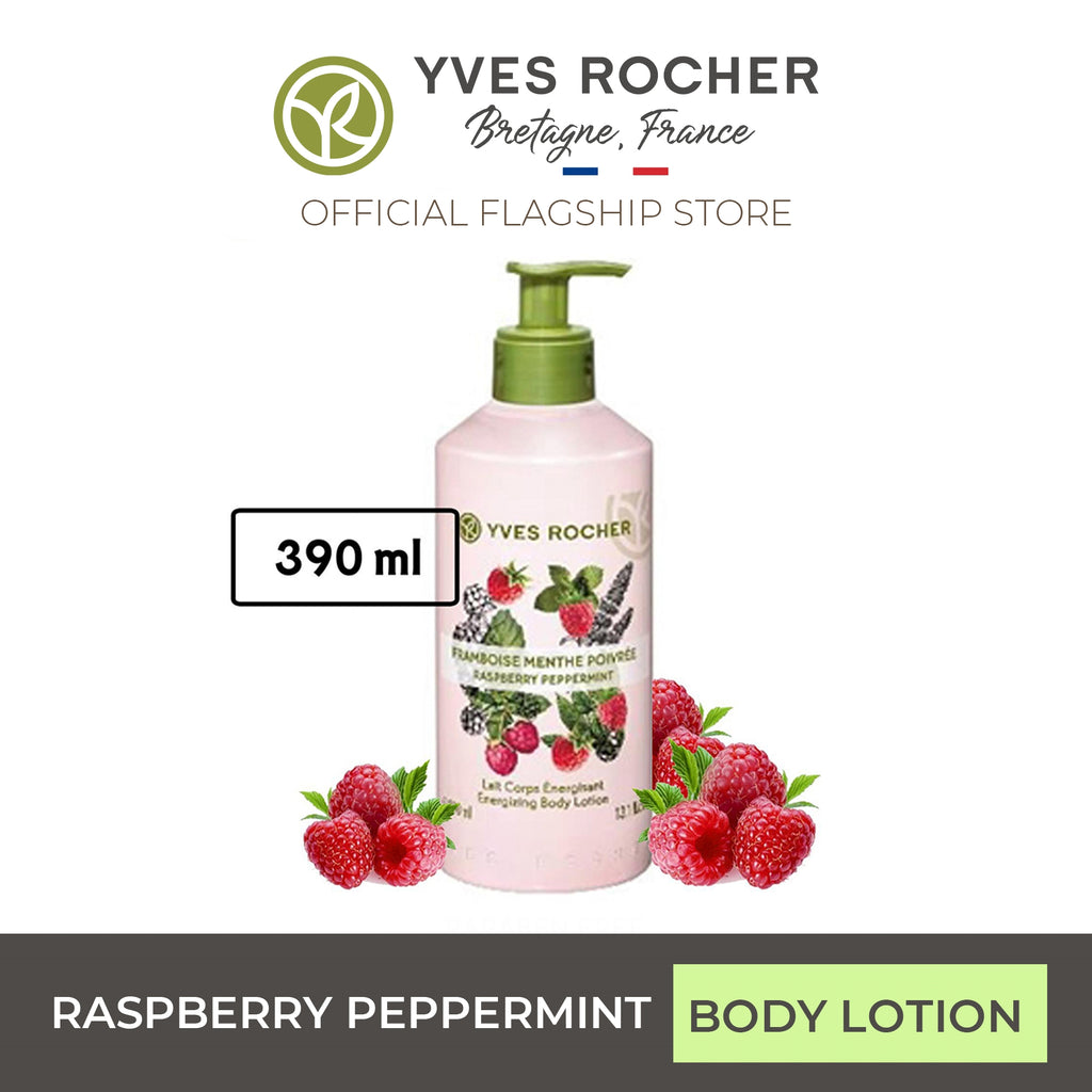Yves Rocher Raspberry Peppermint Energizing Body Lotion 390ml