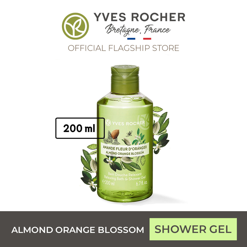 Yves Rocher Almond Orange Blossom Body Wash Relaxing Shower Gel 200ml
