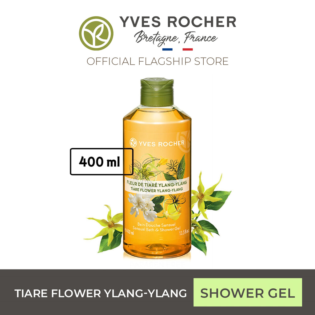 Yves Rocher Tiare Flower Ylang-Ylang Body Wash Shower Gel 400ml