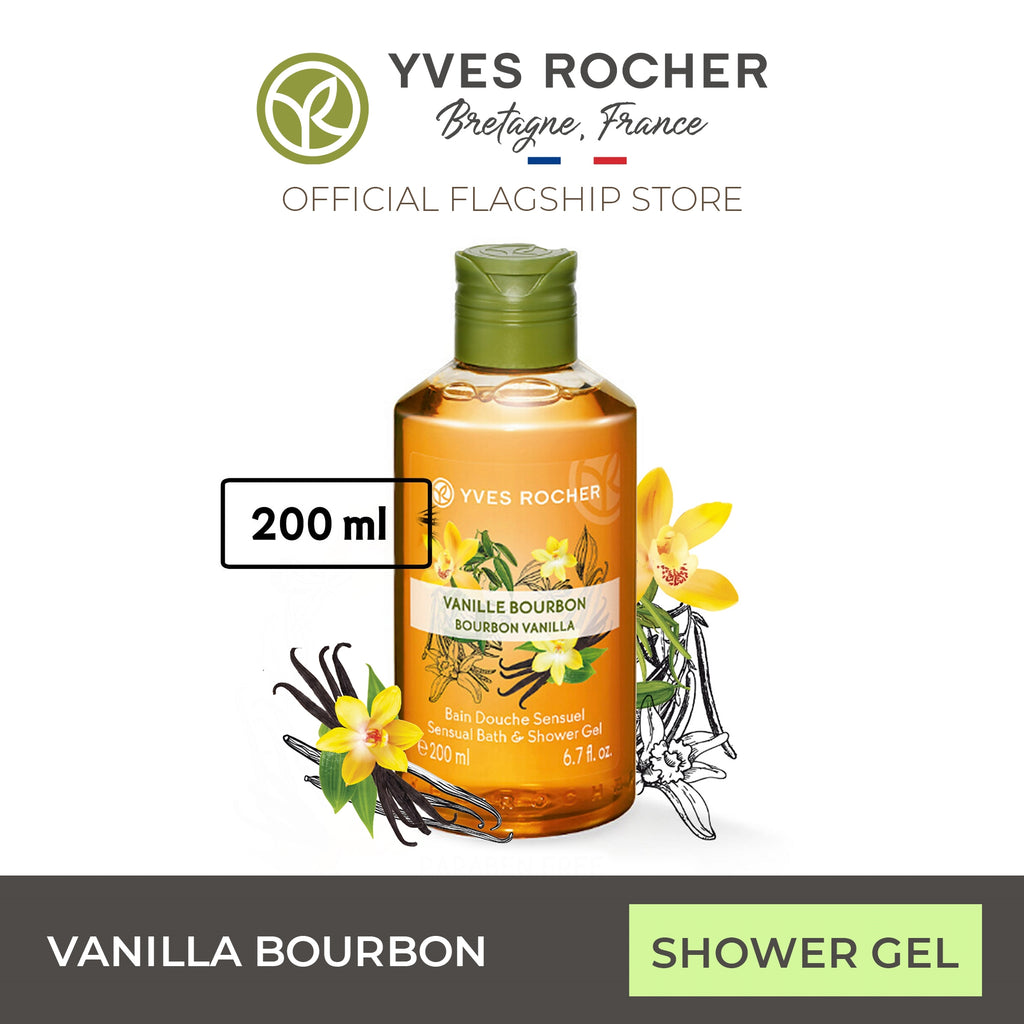 Yves Rocher Bourbon Vanilla Body Wash Shower Gel 200ml - Plaisirs Nature