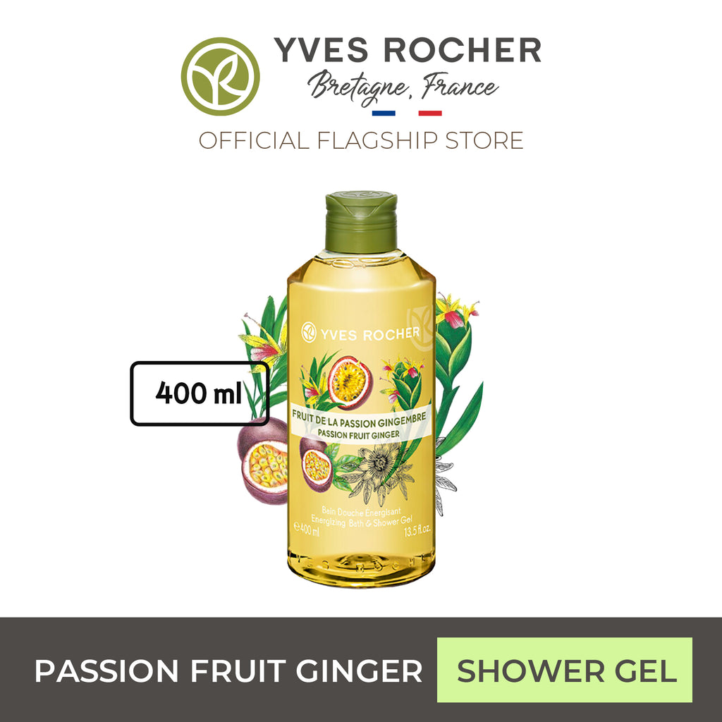 Yves Rocher Passionfruit Ginger Body Wash Shower Gel 400ml - Les Plaisirs Nature
