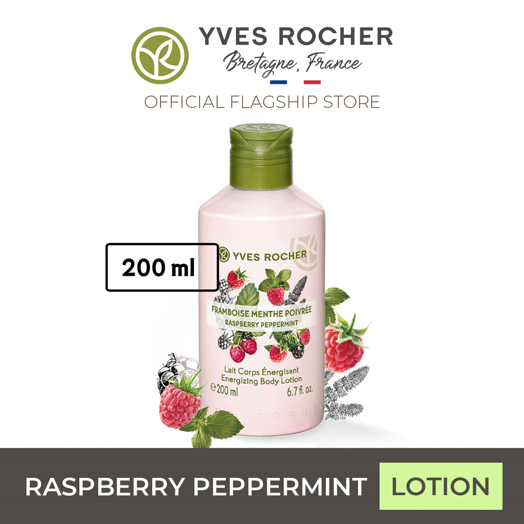 Yves Rocher Raspberry Peppermint Energizing Body Lotion 200ml
