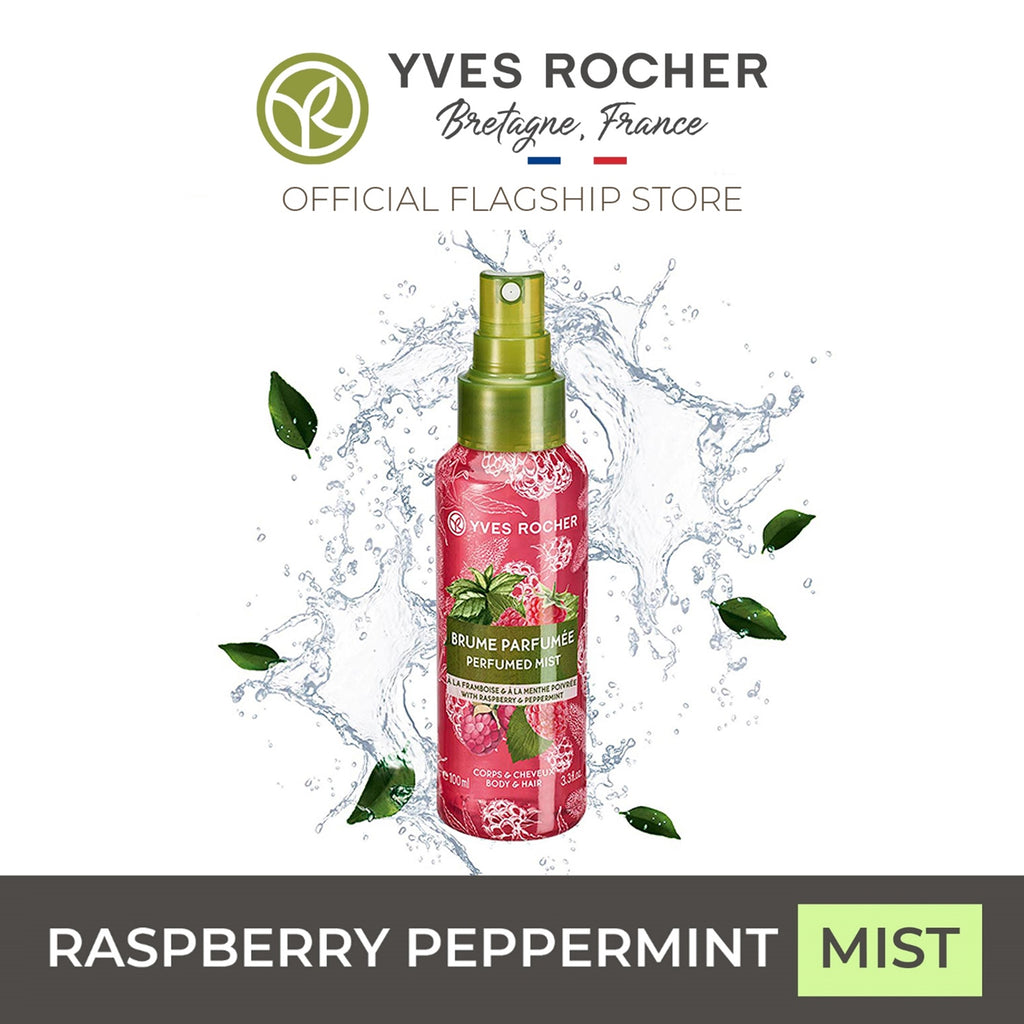 Yves Rocher Raspberry Peppermint Body and Hair Mist 100ml Fantasy