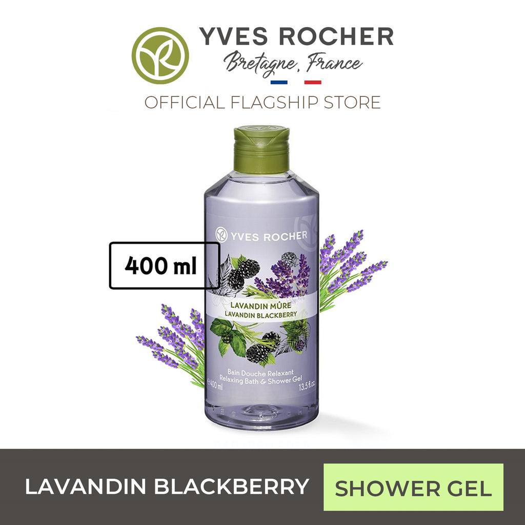 Yves Rocher Lavander Blackberry Body Wash Relaxing Shower Gel 400ml