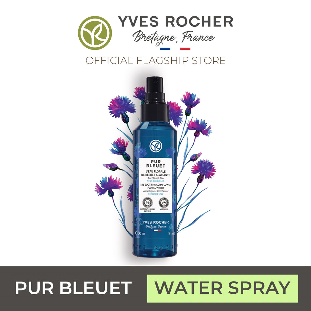 Yves Rocher Pur Bleuet Soothing Cornflower Floral Water Spray Bottle 150ml