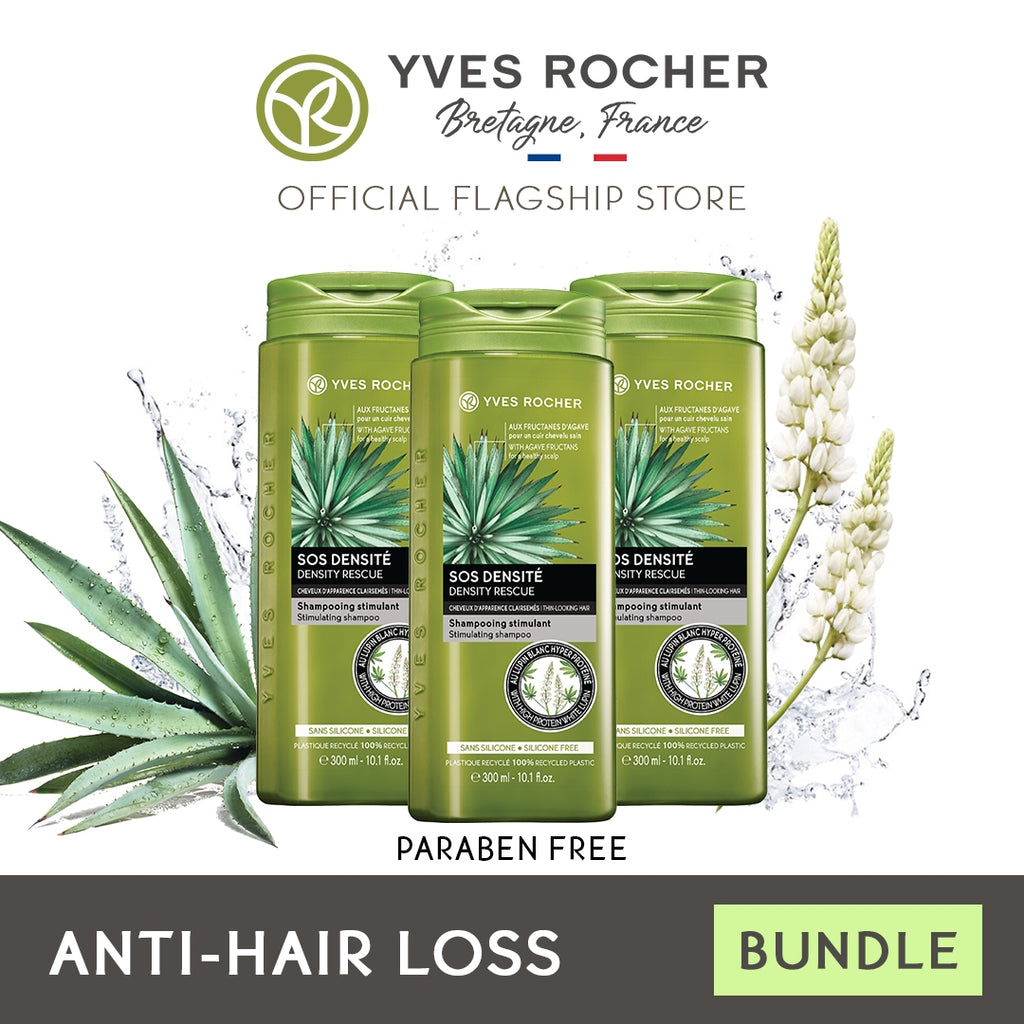 Yves Rocher Anti Hair Loss Shampoo 300ml Bundle of 3