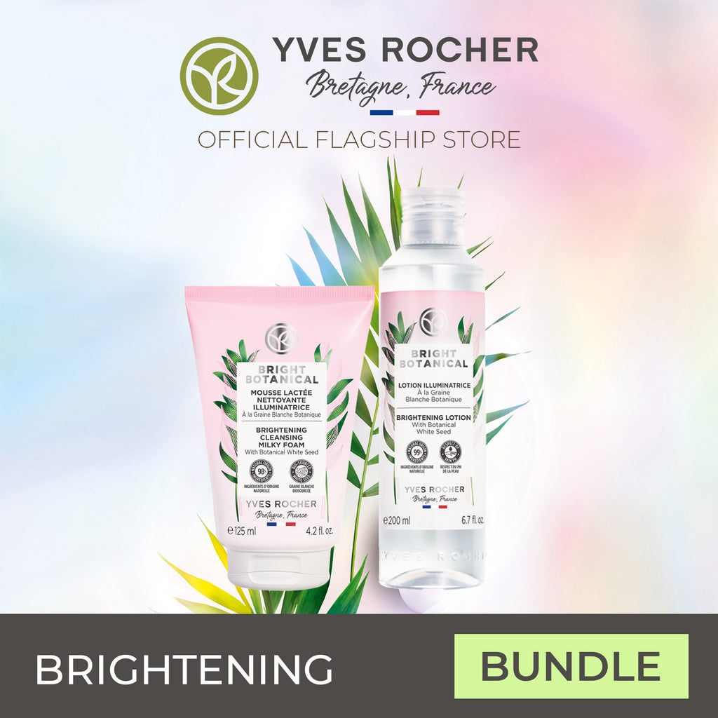 Yves Rocher Brightening Cleanser and Lotion Bundle – Bright Botanical Skin Care