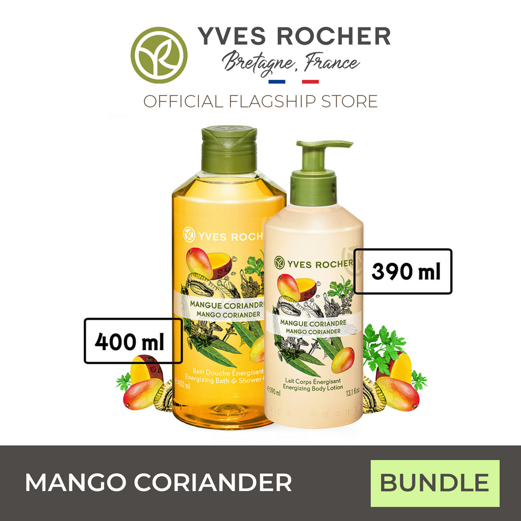 Yves Rocher Mango Shower Gel and Lotion Bundle - Large Size